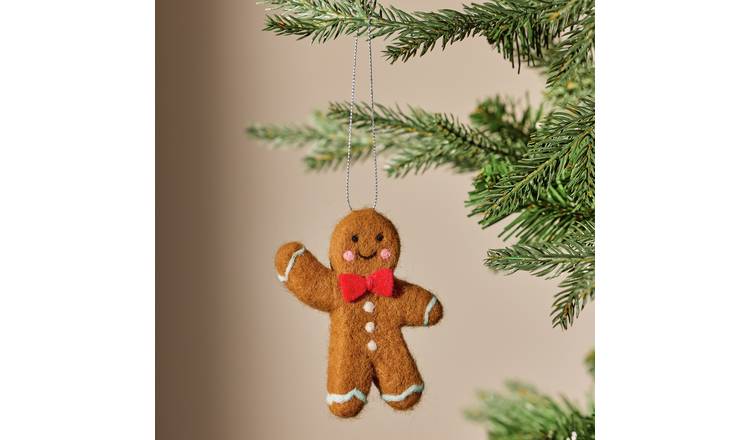 Argos Home Felt Ginger Bread Man Hanging Christmas Ornament