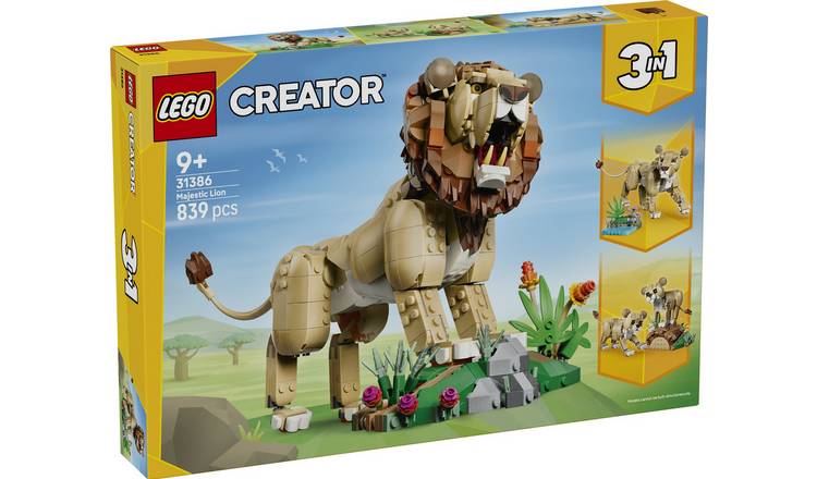 LEGO Creator 3 in 1 Wild Animals: Majestic Lion Toy 31386 PREORDER