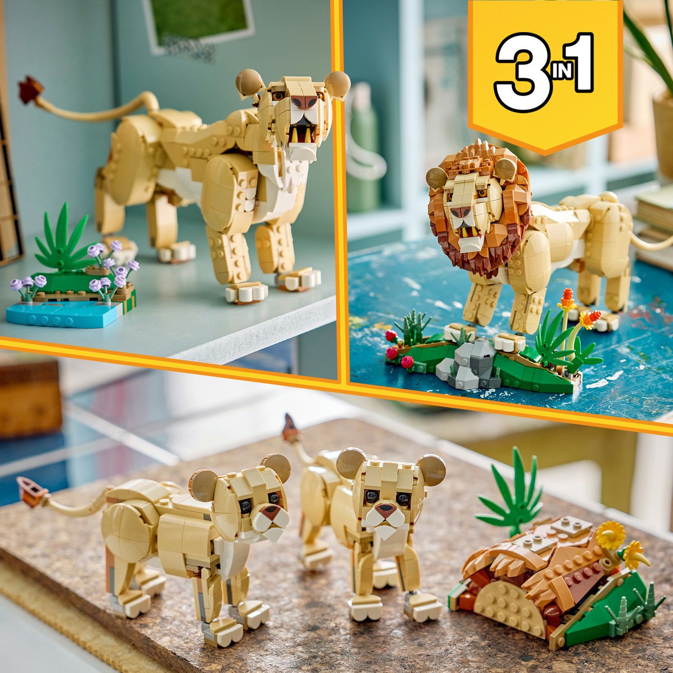 Lion　38 Wild Animals: Majestic Lion 31386 | Creator 3-in-1 | Buy online at