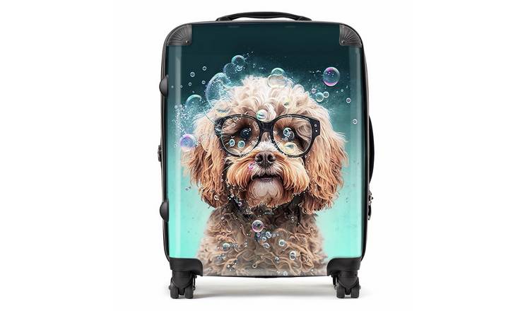 Warren Reed - Designer Cavapoo Dog Splash Art 8-Wheel Hard Suitcase - Medium