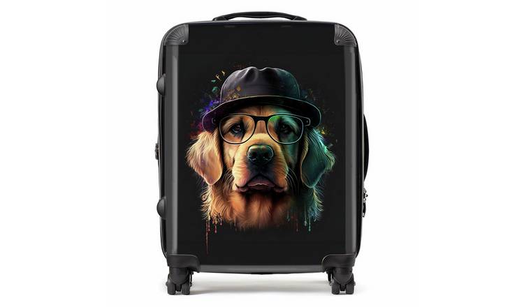 Warren Reed - Designer Golden Retriever Dog 8-Wheel Hard Suitcase - Medium