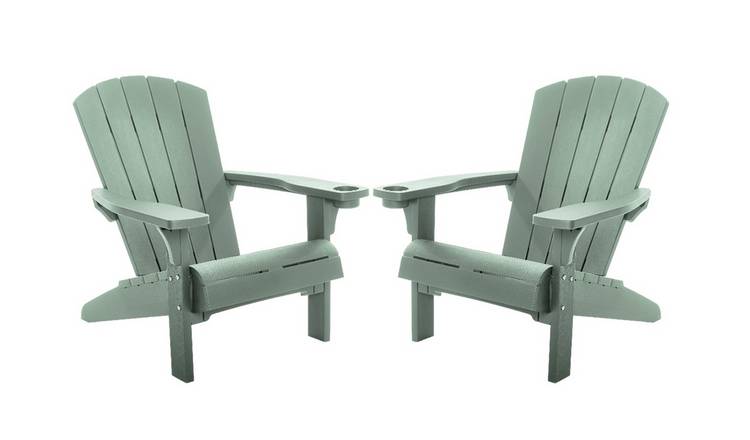 Keter Alpine Adirondack Set of 2 Resin Chair - Green