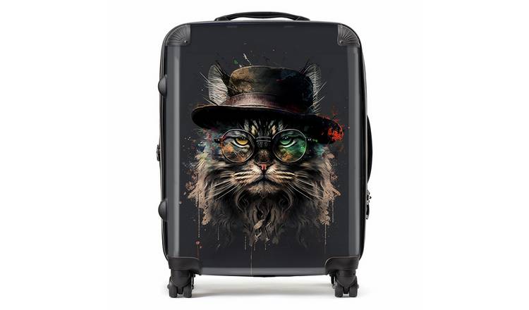 Warren Reed - Designer Maine Coon Cat Splash Art 8-Wheel Hard Suitcase - Medium
