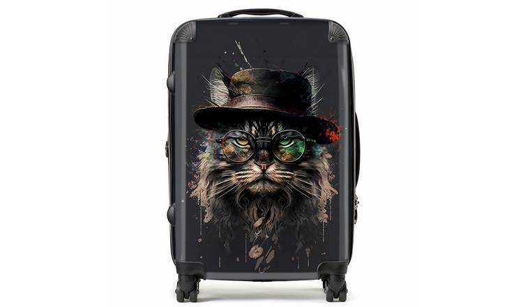 Warren Reed - Designer Maine Coon Cat Splash Art 8-Wheel Hard Suitcase - Large