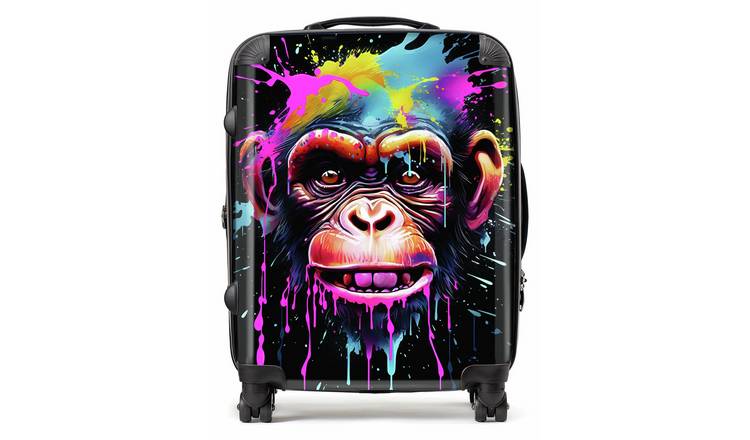 Warren Reed - Designer Monkey Face Splash Art 8-Wheel Hard Suitcase - Medium