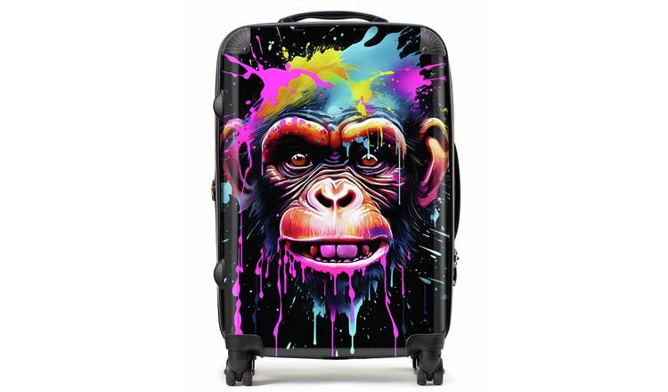 Warren Reed - Designer Monkey Face Splash Art 8-Wheel Hard Suitcase - Large
