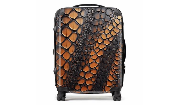 Warren Reed - Designer Snake Skin Print 8-Wheel Hard Suitcase - Medium