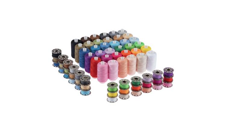 Trimits 36?Spool Polyester Thread and Bobbin Set - Assorted Colours