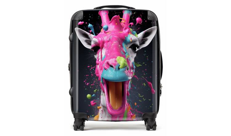 Warren Reed - Designer Splash Art Giraffe Face 8-Wheel Hard Suitcase - Medium