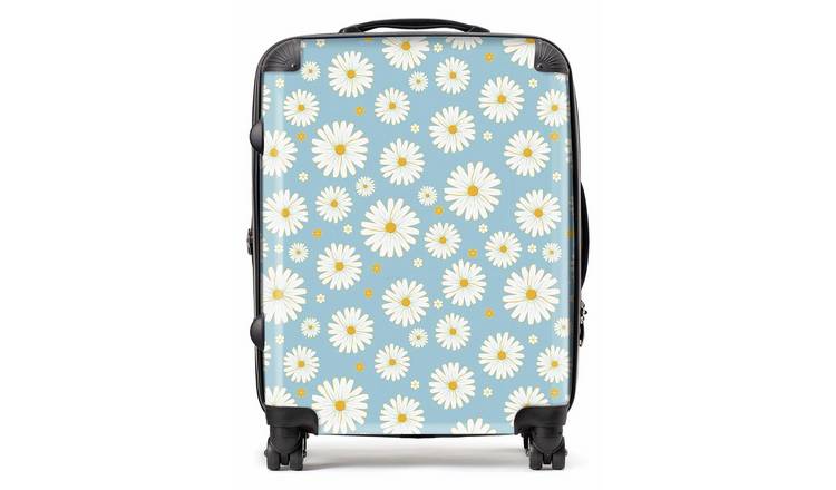 Warren Reed - Designer Summer Daisy Pattern 8-Wheel Hard Suitcase - Medium