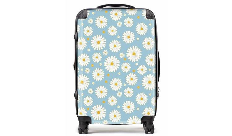 Warren Reed - Designer Summer Daisy Pattern 8-Wheel Hard Suitcase - Large