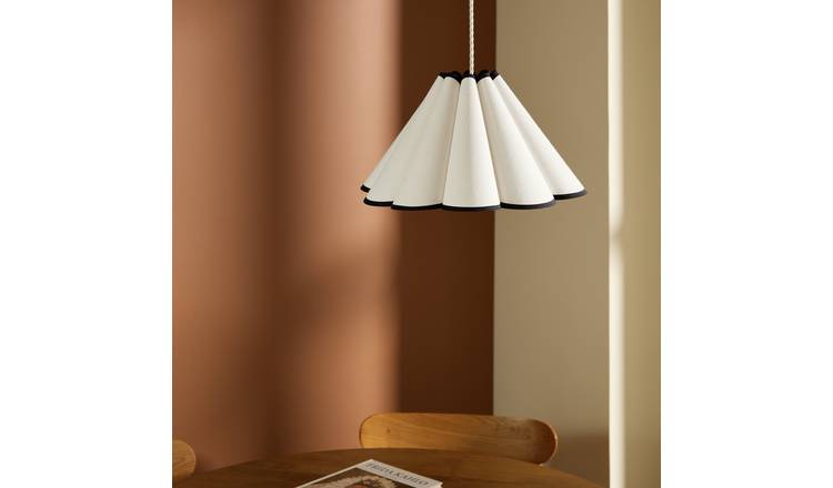 Habitat Ivory Petal Pleat Easy Fit Lampshade - 40cm