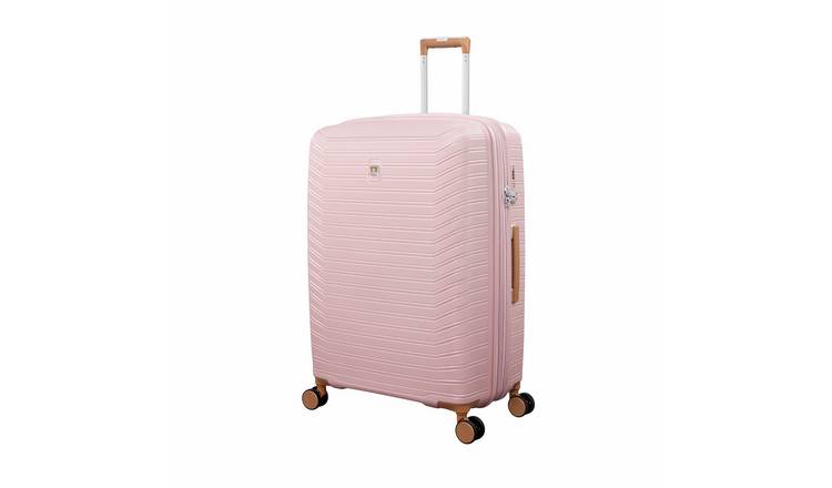 IT Luggage Continuous Expandable 8 Wheel Hard Large Suitcase - Peach