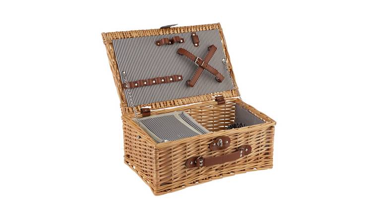Optima Two Person Picnic Hamper Basket with Cooler