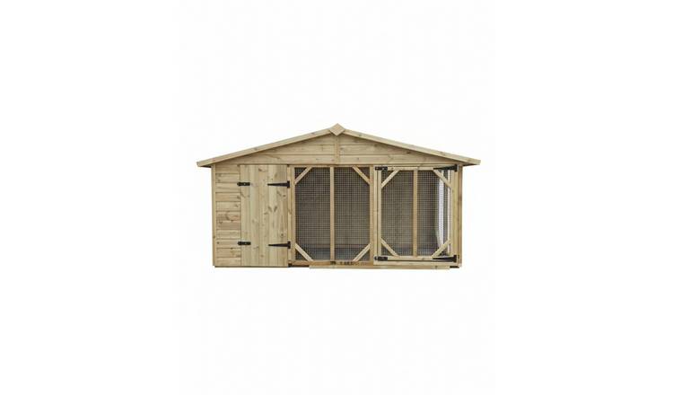 Benchmark Kennels Single Classic Wooden Dog Kennel - 10 x 4ft