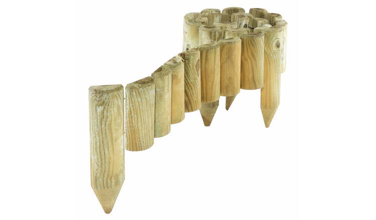 Rowlinson Wooden Spiked Border Roll - Pack of 2