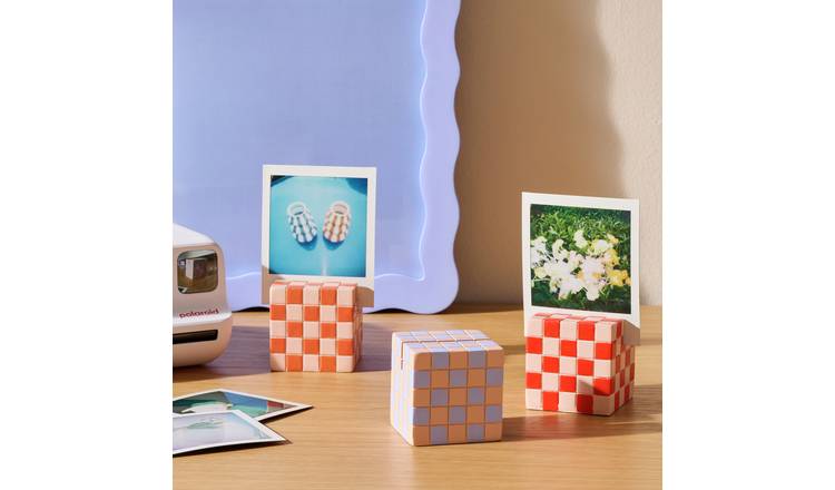 Argos Home Check Photo Holders - Set of 3