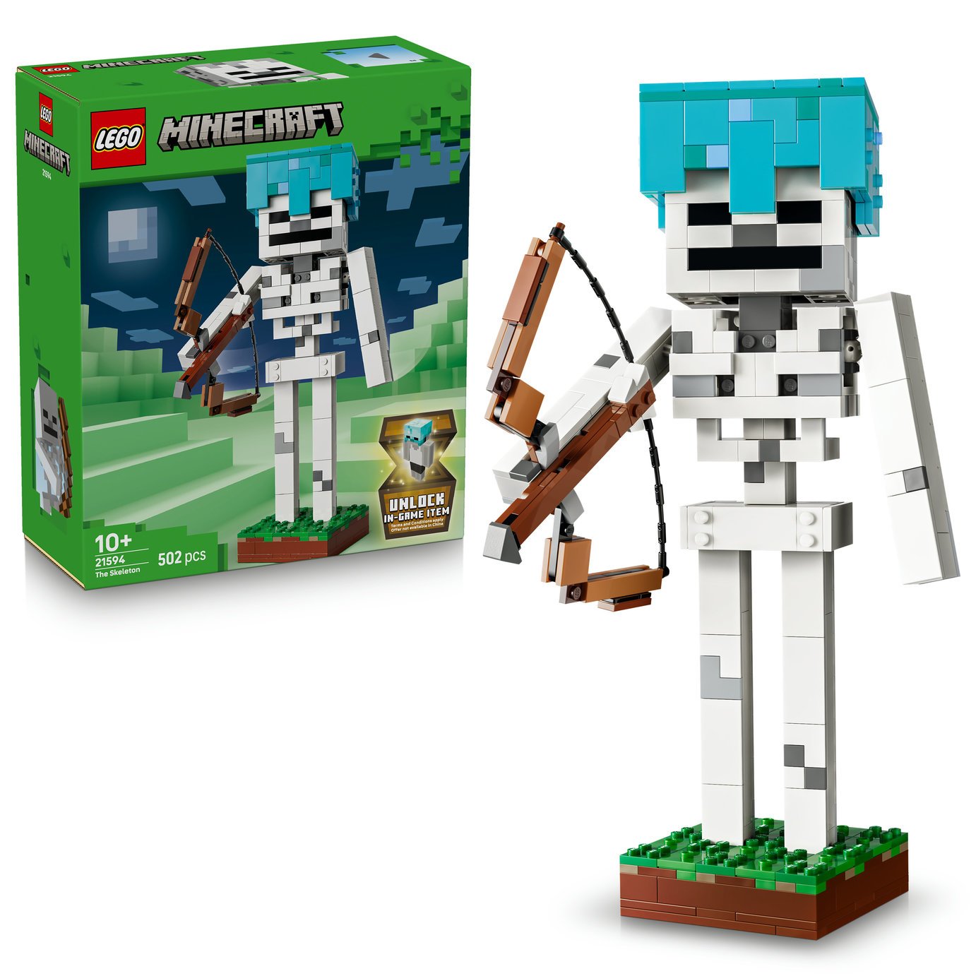 LEGO Minecraft The Skeleton Figure Toy – Gaming Decor 21594