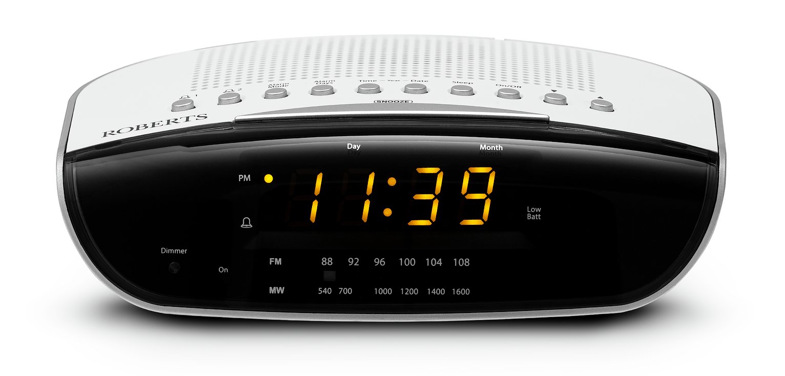 Roberts Chronologic VI FM Clock Radio - White