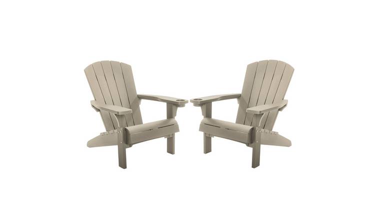 Keter Alpine Adirondack Set of 2 Resin Chair - Sage Green