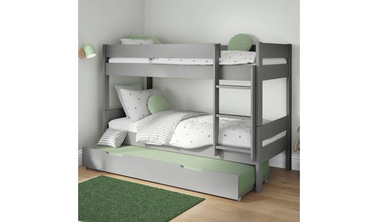 Stompa Compact Detachable Bunk Bed Frame With Open Trundle - Grey