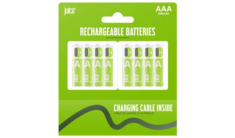 Juice Rechargeable AAA Batteries - Pack of 8