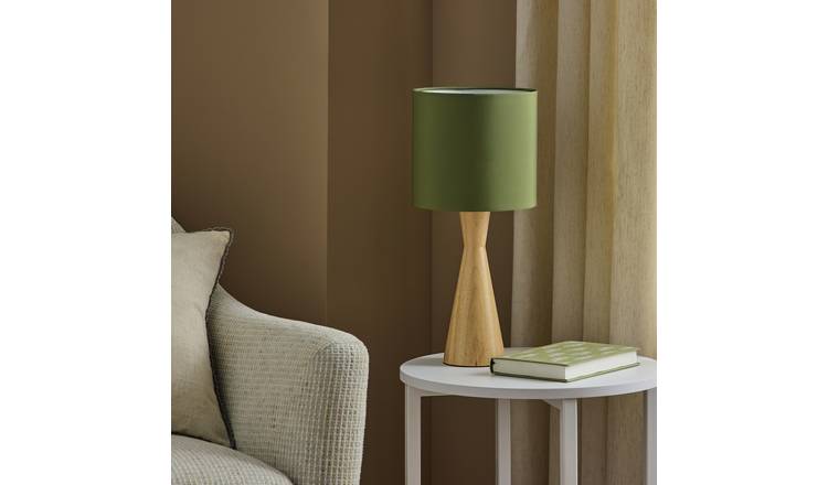 Argos Home Drum Olive Easy Fit Lampshade - 20cm