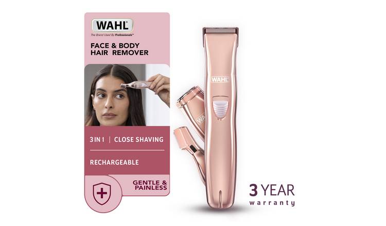 Wahl 3-in-1 Rechargeable Face & Body Hair Remover Trimmer