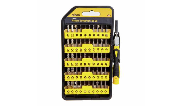 Rolson 51 Piece Precision Screwdriver and Bit Set