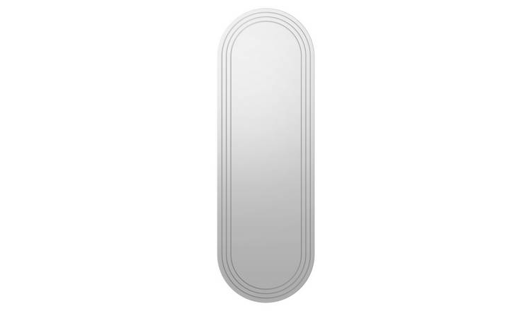 Gina Full Length Etched Round Wall Mirror