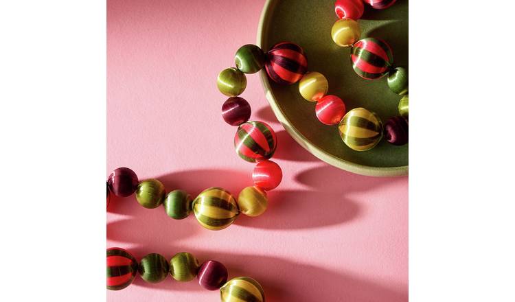 Habitat Satin Thread Bauble Christmas Garland