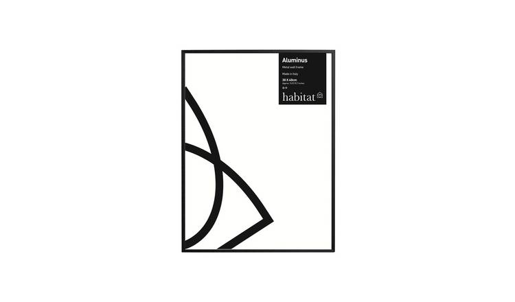 Habitat Aluminus Black Metal Picture Frame - 12x16"