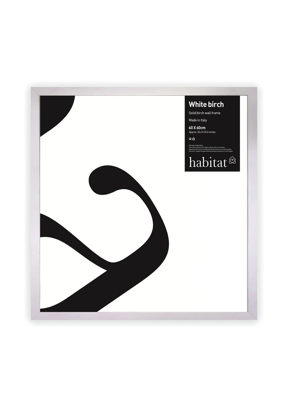 Habitat Birch Picture Wall Frame - White - 64x64cm