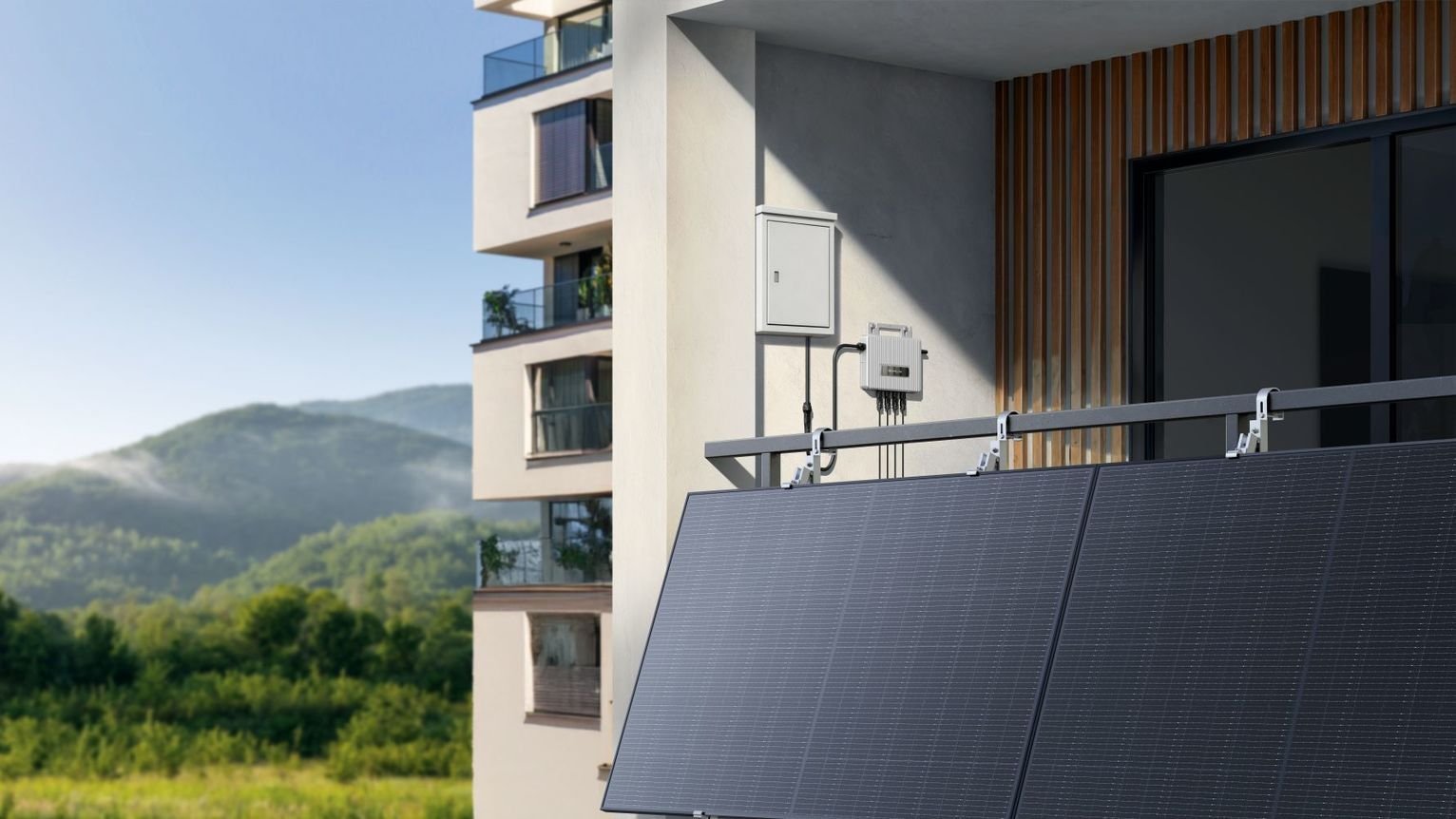 image of a solar panel on the side of a building