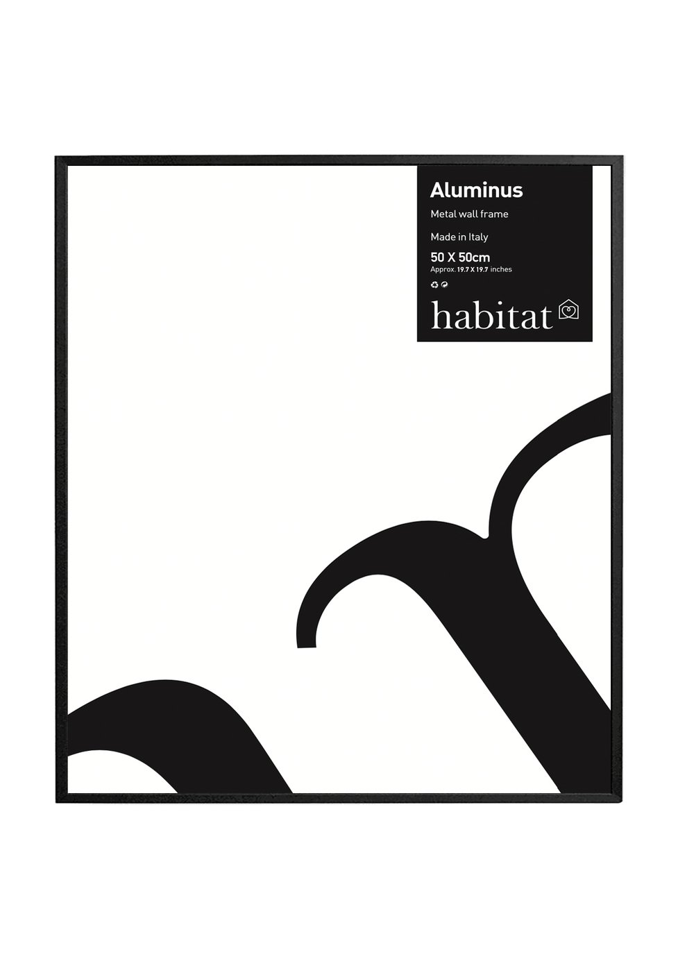 Habitat Aluminus Metal Picture Frame -Black - 51x51cm