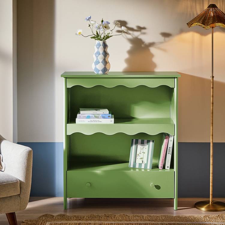 Habitat Matilda Scallop Bookcase - Green 0