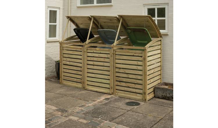 Rowlinson 3 x 240L Classic Triple Bin Store