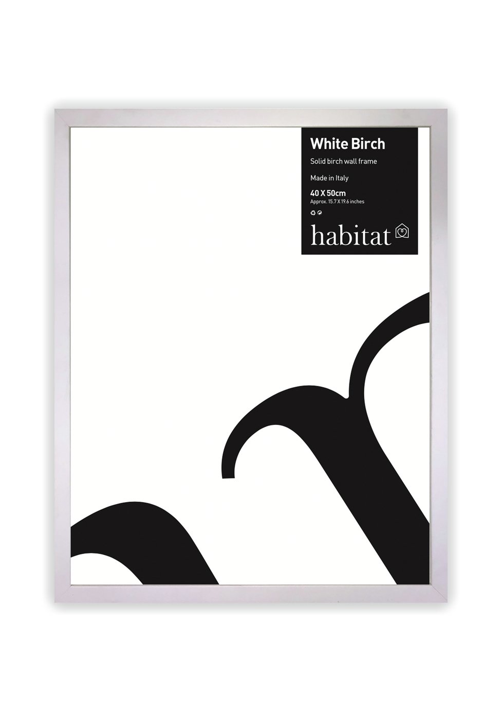Habitat Birch Picture Frame - White - 53x43cm