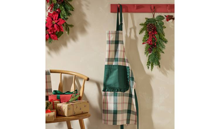 Argos Home Gingham Apron - Green