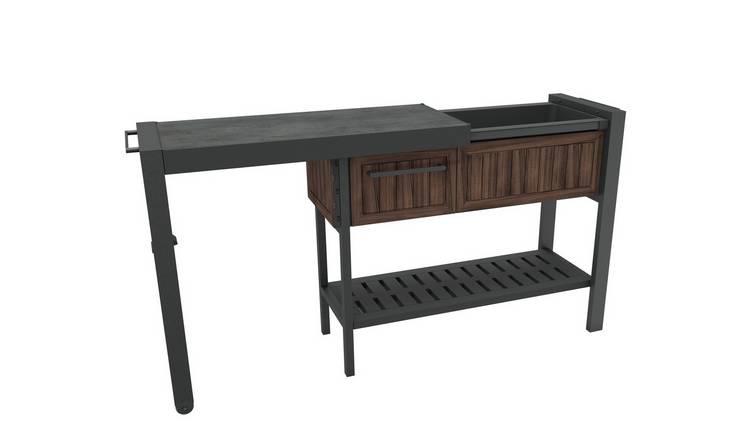 Keter Extendable Resin Hosting Station - Wood Effect