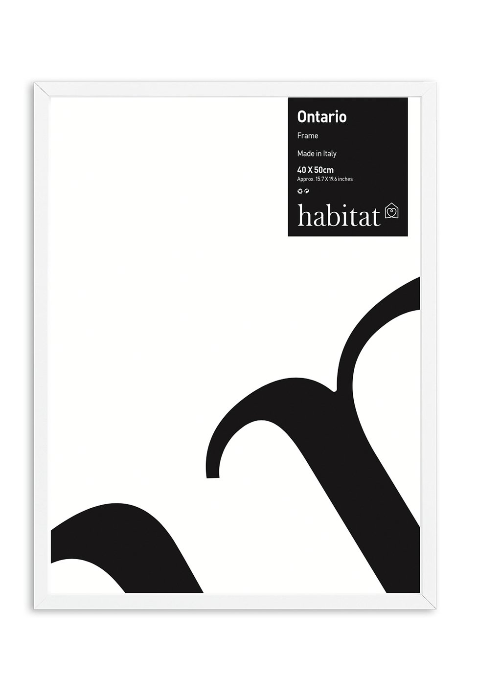 Habitat Ontario Matte Finish Picture Frame - White - 53x43cm