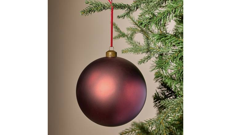 Argos Home Burgundy Country Christmas Bauble