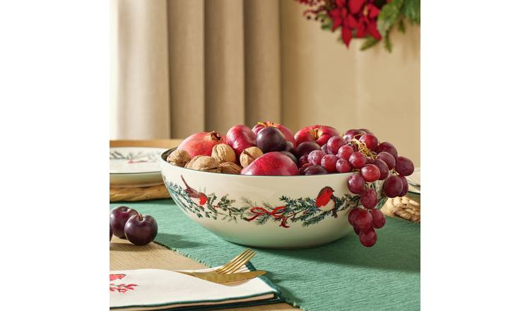 Argos Home Robin Stoneware Serving Bowl - Green