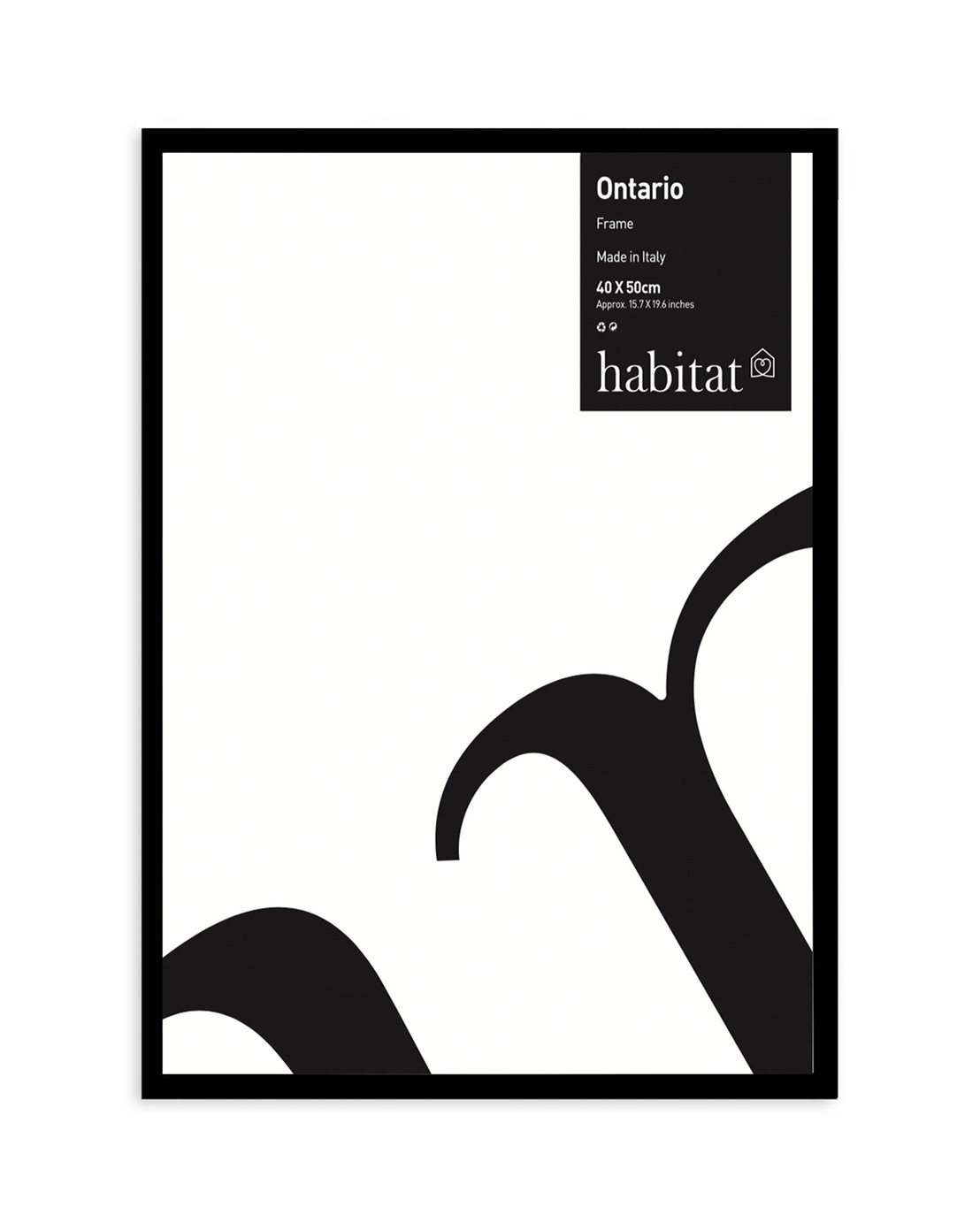 Habitat Ontario Oak Picture Frame - Black - 40x50cm