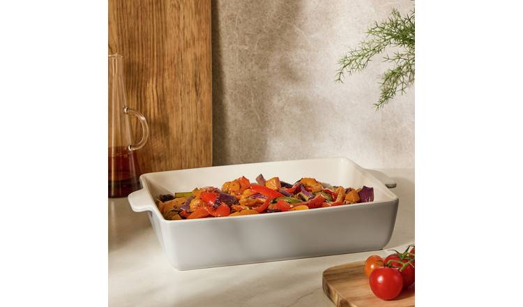 Argos Home 37cm Large Ceramic Roaster - Grey