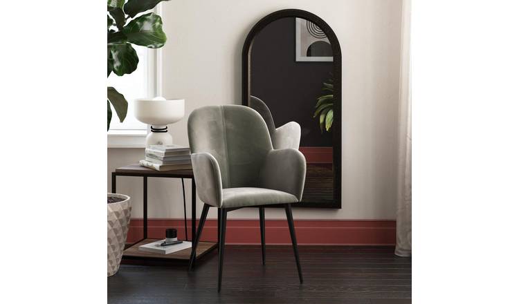 Dorel Fitz Velvet Accent Chair - Grey