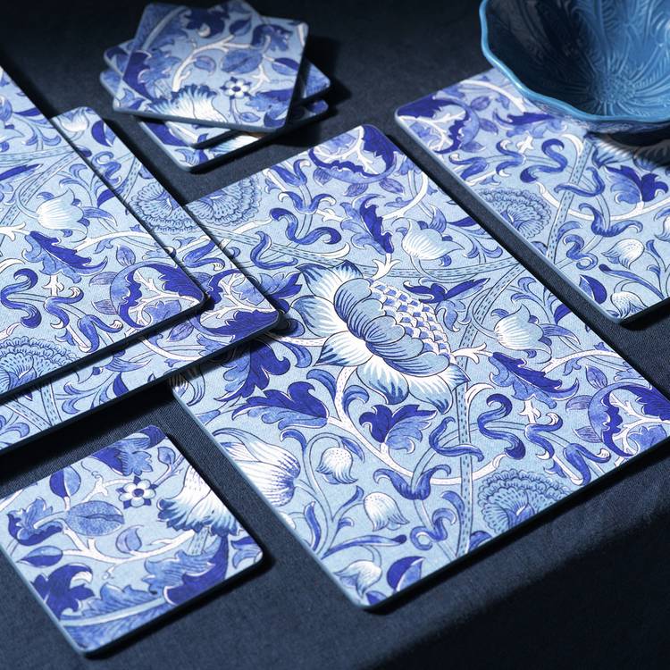 Habitat x Morris & Co. Inky Set of 4 Placemats & Coaster Set 0