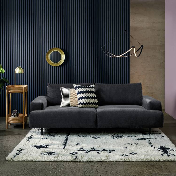 Habitat Julien 2 Seater Fabric Sofa - Charcoal 0