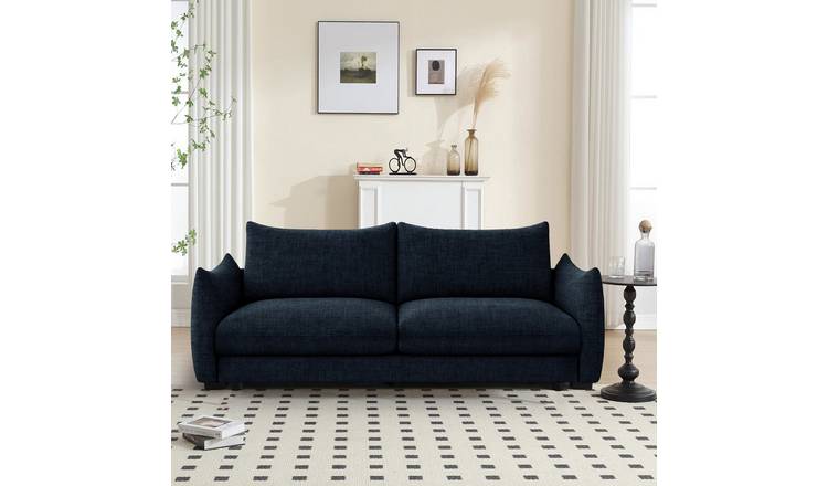 Dorel Bronte Fabric 3 Seater Sofa Bed - Navy Blue