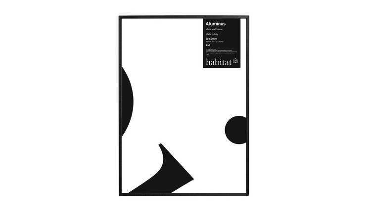 Habitat Aluminus Metal Picture Frame - Black - 50x70cm